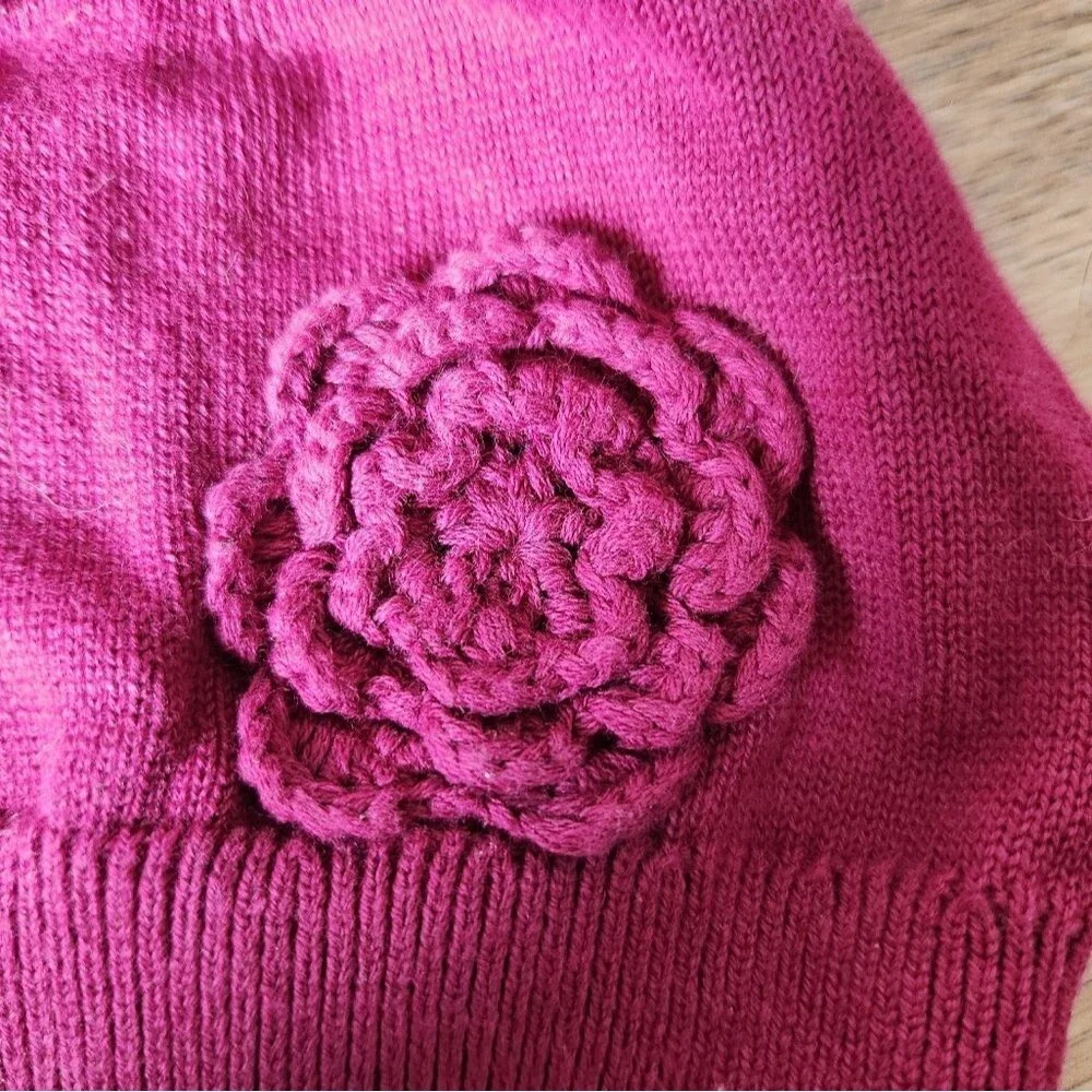Gymboree Girls Cotton Rose Flower Hat Size 12-24 months NWOT
